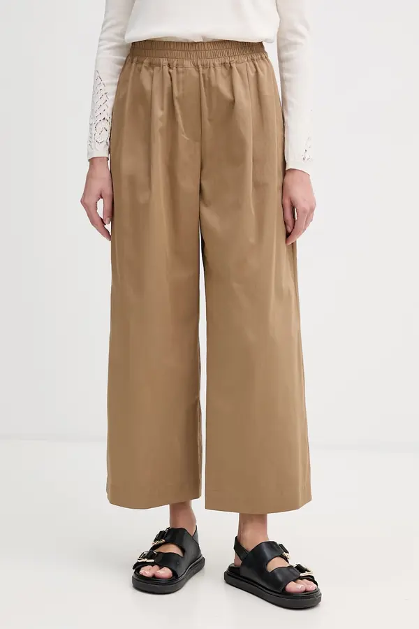 Weekend Max Mara Weekend Max Mara hlače za žene od pamuka GOLFO