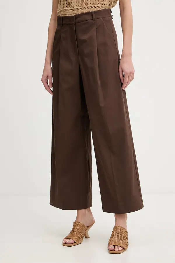 Weekend Max Mara Weekend Max Mara hlače za žene od pamuka s elastanom BELLICO