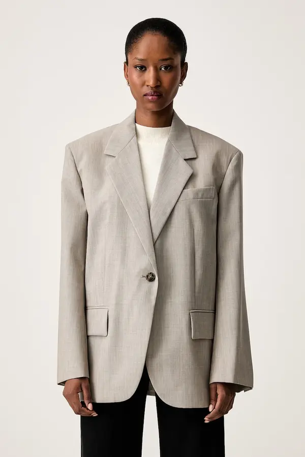 Weekend Max Mara Weekend Max Mara jednoredni sako za žene od vune WKDATTILA