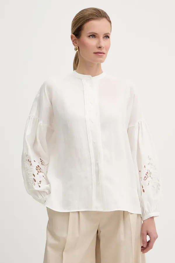 Weekend Max Mara Weekend Max Mara košulja za žene od lana ESTRO