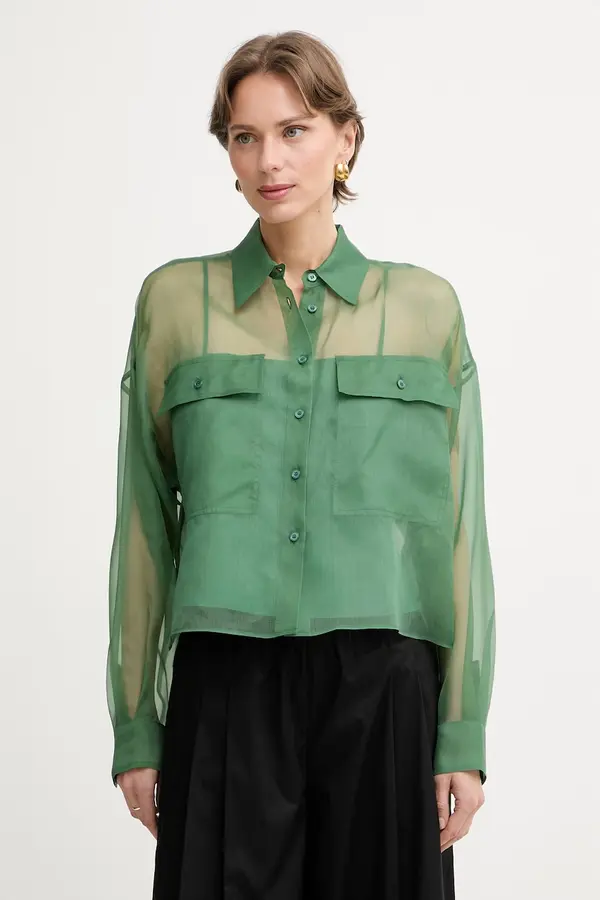 Weekend Max Mara Weekend Max Mara košulja za žene od svile COLOMBA