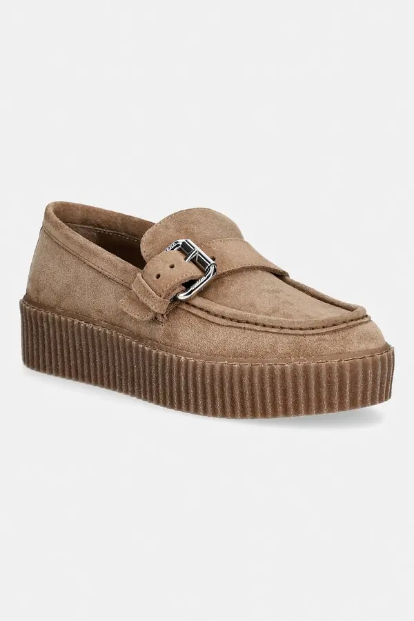 Weekend Max Mara Weekend Max Mara mokasinke za žene od brušene kože