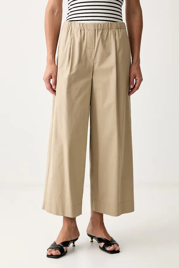 Weekend Max Mara Weekend Max Mara prave hlače za žene od pamuka WKDLIBERO