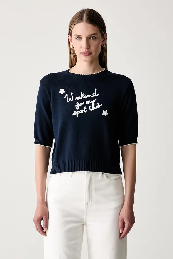Weekend Max Mara Weekend Max Mara pulover kratkih rukava za žene s pamukom WKDFIACRE