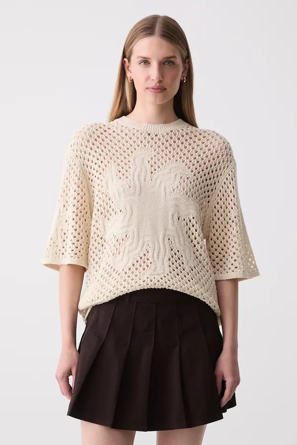 Zadig&Voltaire Zadig&Voltaire pulover kratkih rukava za žene s lanom