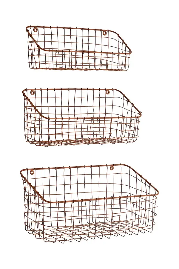 Madam Stoltz Zidna košara za pohranu Madam Stoltz 3-pack