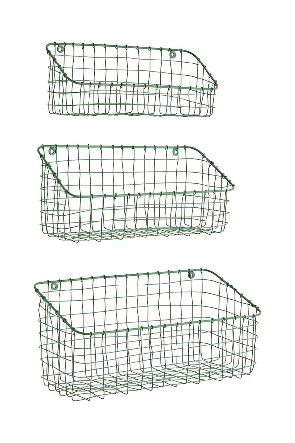 Madam Stoltz Zidna košara za pohranu Madam Stoltz 3-pack