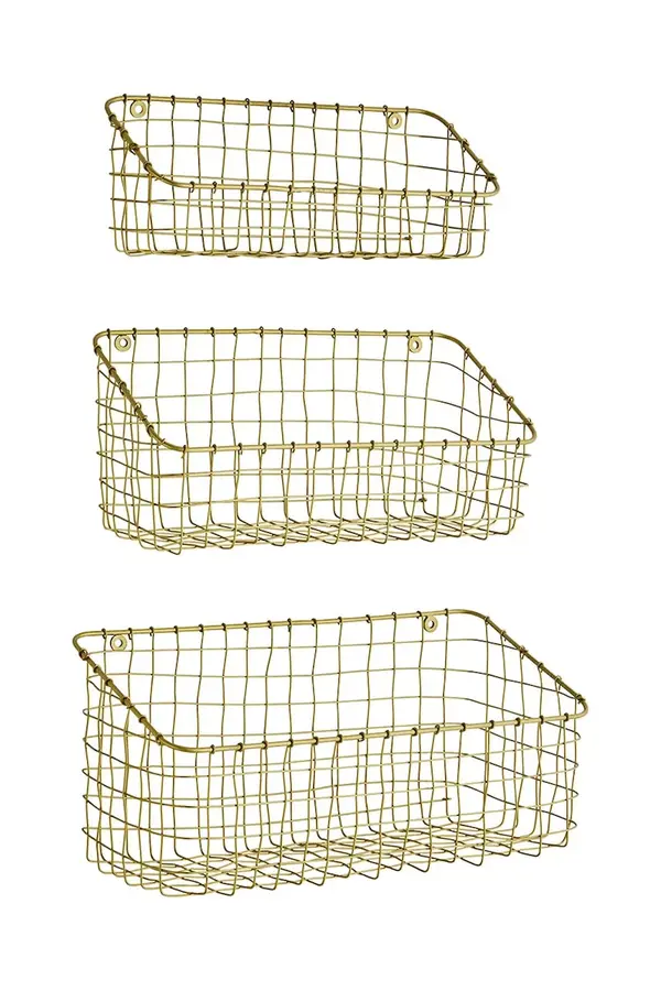 Madam Stoltz Zidna košara za pohranu Madam Stoltz 3-pack