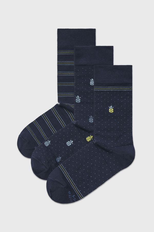 Cornette 3PACK Čarape Emilio visoke