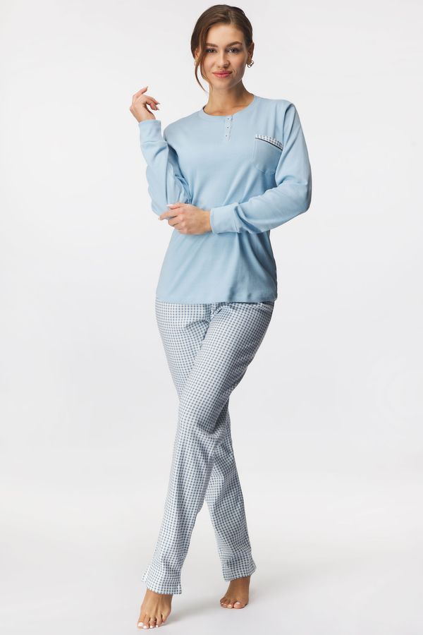 COTONELLA Pamučna pidžama Celeste