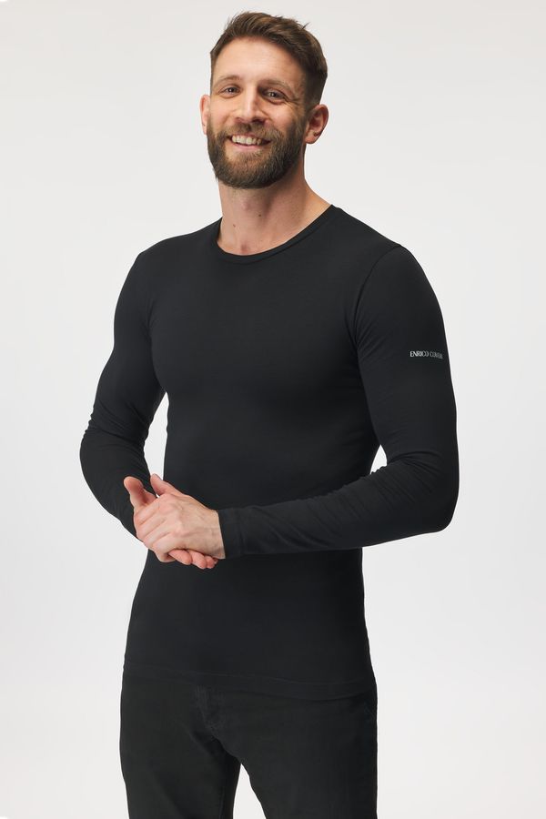Enrico Coveri Crna majica s dugim rukavima
