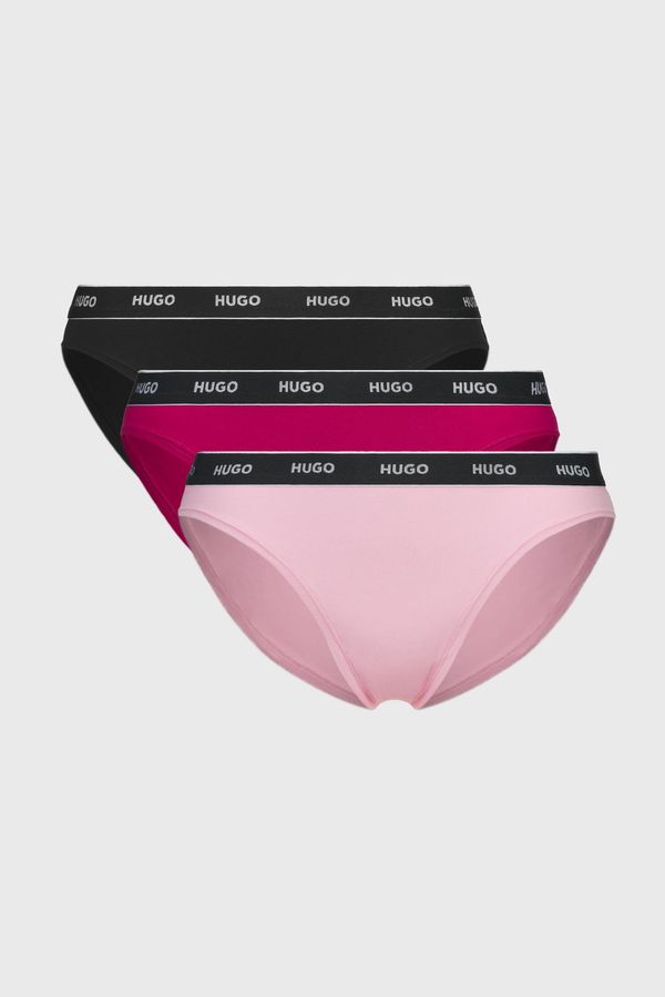 HUGO BOSS 3PACK Klasične gaćice HUGO Triplet Pink