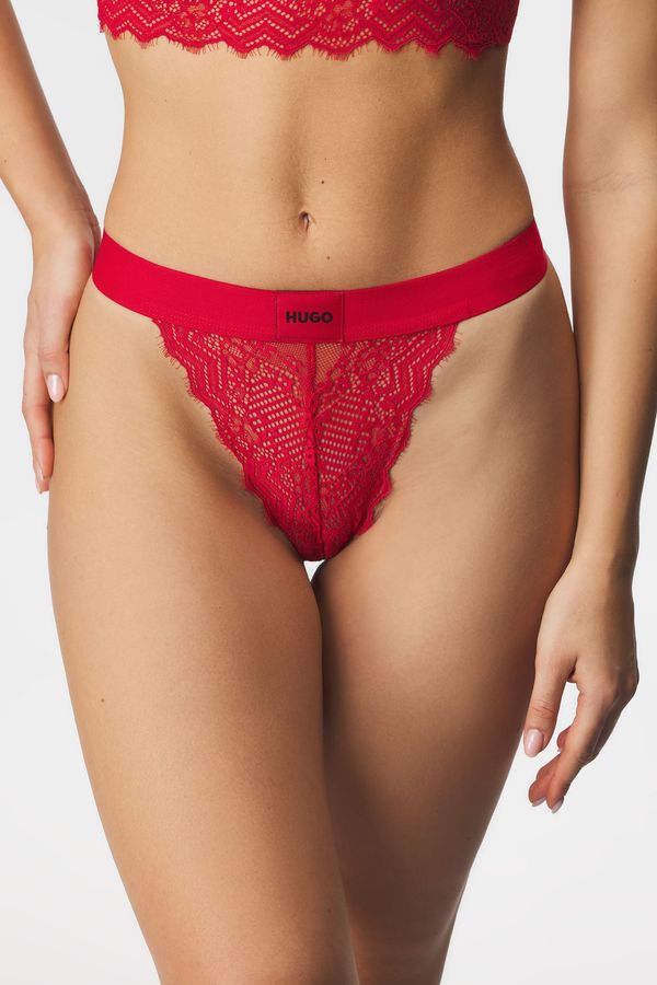 HUGO BOSS Brazilke HUGO Lace Red s visokim strukom