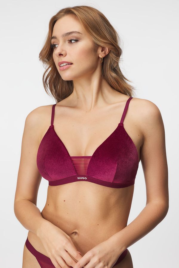 HUGO BOSS Grudnjak HUGO Triangle Velvet podstavljeni Bralette