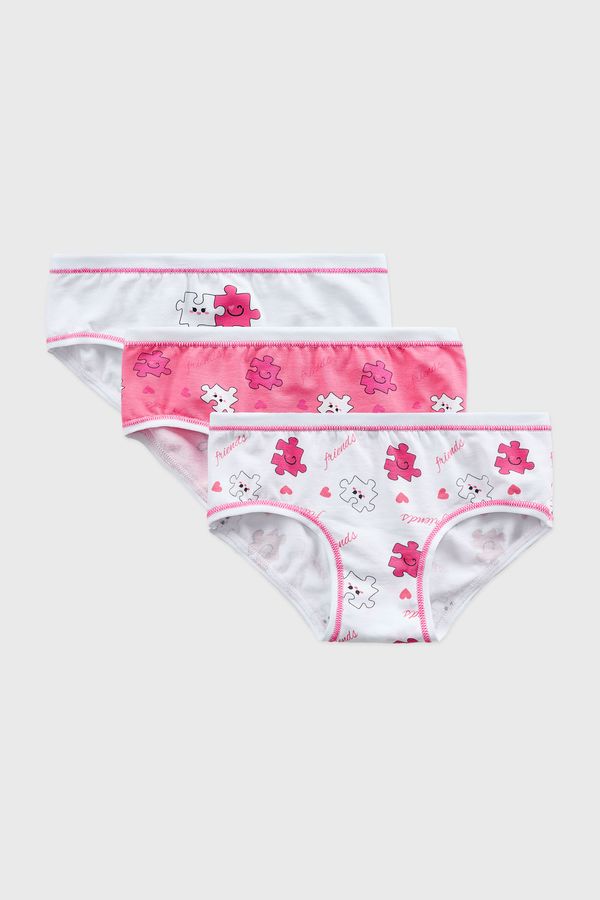 Jadea 3PACK Gaćice za djevojčice Puzzle