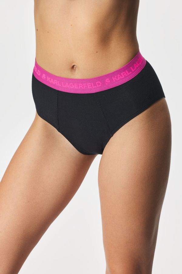 Karl Lagerfeld Klasične gaćice Karl Lagerfeld Logo s visokim strukom