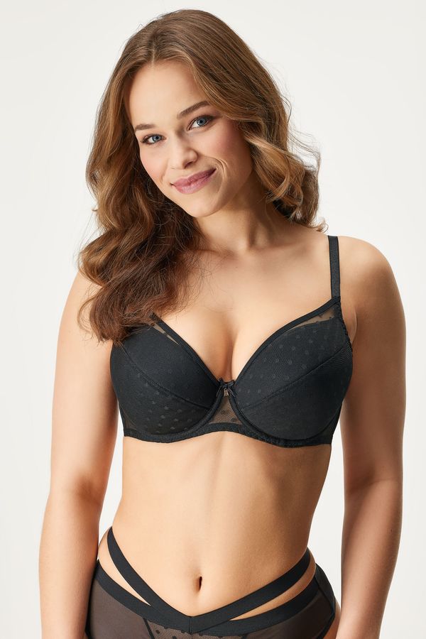 MAT Grudnjak Dotssy Black s odvojivim jastučićima