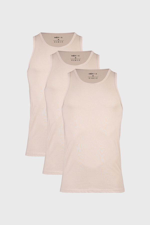 MEN-A 3PACK Pamučna majica bez rukava MEN-A Jared