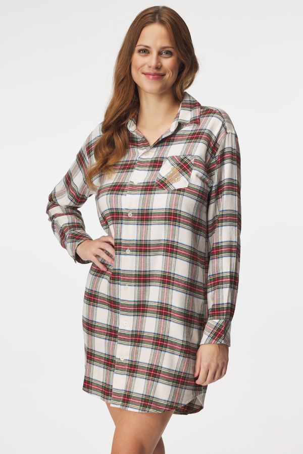 Ralph Lauren Spavaćica od flanela Ralph Lauren Ella kratka