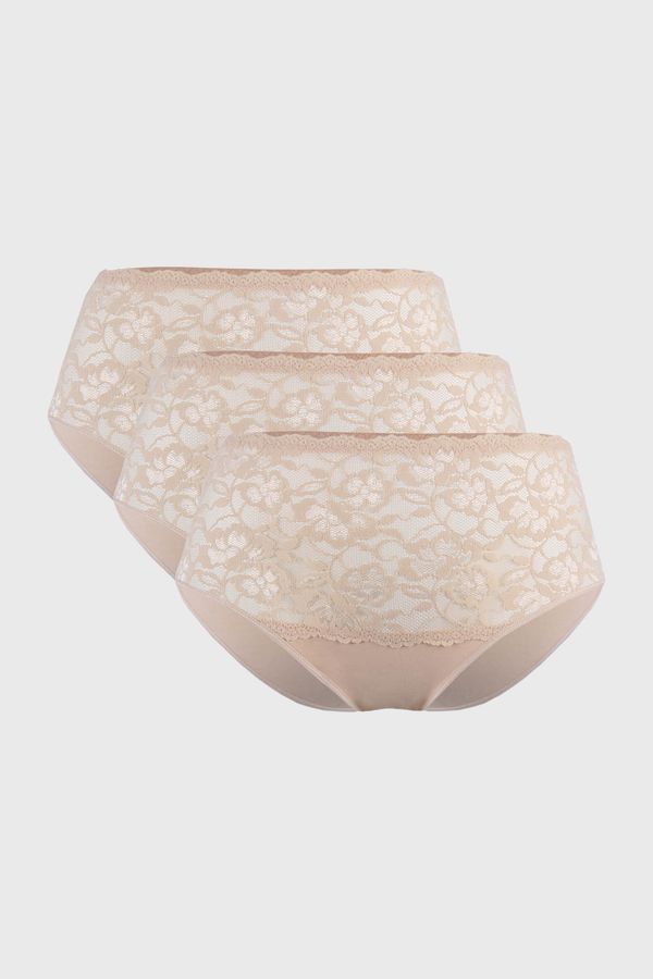 Teyli 3PACK Klasične gaćice Alina s visokim strukom