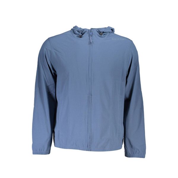 Calvin Klein CALVIN KLEIN MEN'S BLUE ZIPPED SWEATSHIRT