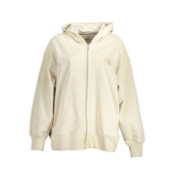 Calvin Klein CALVIN KLEIN SWEATSHIRT WITH ZIP WOMAN BEIGE