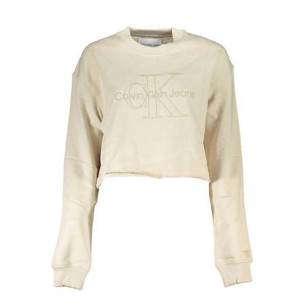 Calvin Klein CALVIN KLEIN SWEATSHIRT WITHOUT ZIP WOMAN BEIGE