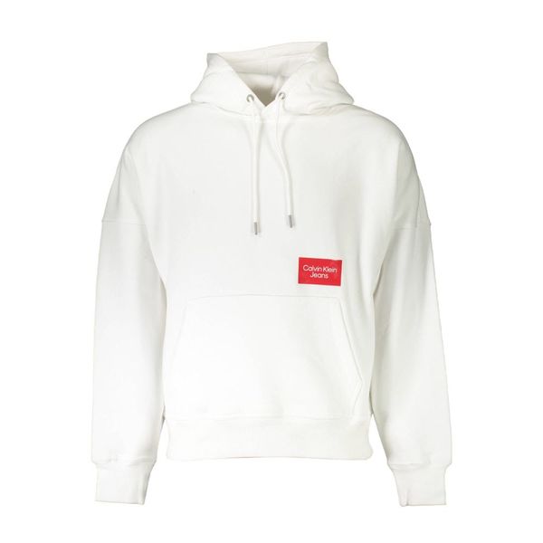 Calvin Klein CALVIN KLEIN WHITE MEN'S SWEATSHIRT WITHOUT ZIP