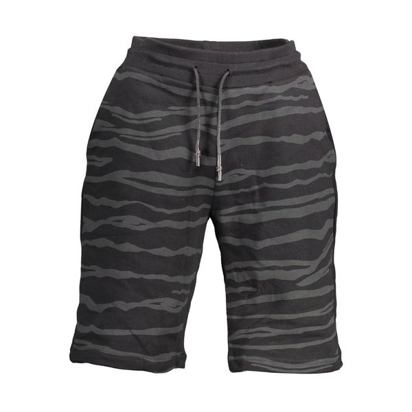 Cavalli Class CAVALLI CLASS BLACK MEN'S BERMUDA TROUSERS