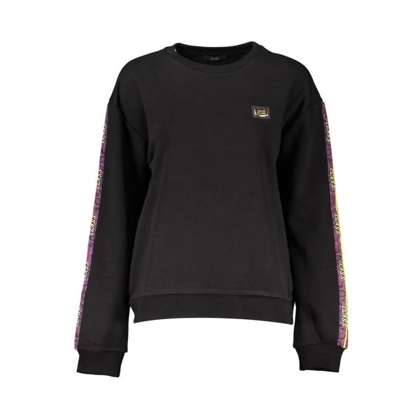 Cavalli Class CAVALLI CLASS BLACK SWEATSHIRT WITHOUT ZIP