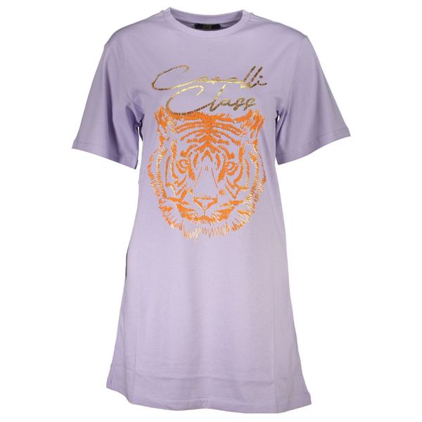 Cavalli Class CAVALLI CLASS PURPLE WOMAN SHORT SLEEVE T-SHIRT