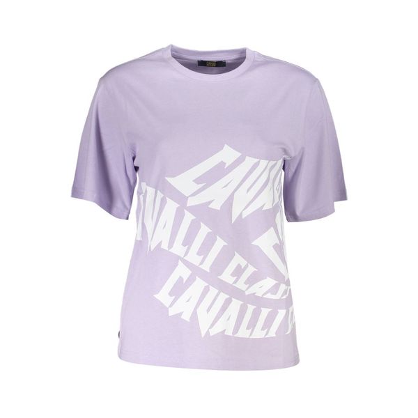 Cavalli Class CAVALLI CLASS PURPLE WOMAN SHORT SLEEVE T-SHIRT