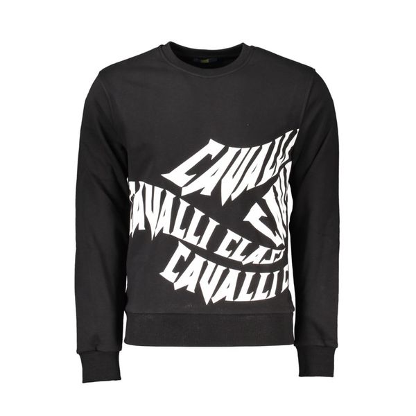 Cavalli Class CAVALLI CLASS SWEATSHIRT WITHOUT ZIP BLACK MAN