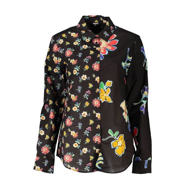 Desigual DESIGUAL BLACK WOMEN'S LONG SLEEVED SHIRT