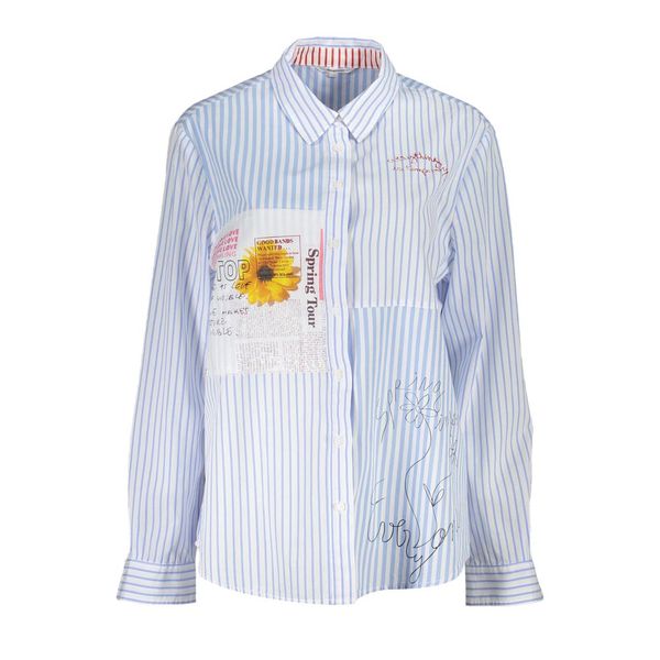 Desigual DESIGUAL LIGHT BLUE WOMEN'S LONG SLEEVED SHIRT