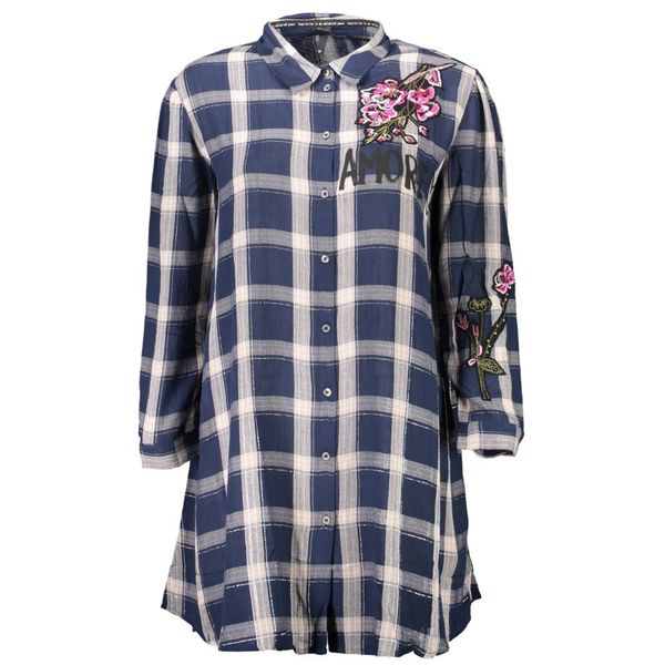 Desigual DESIGUAL LONG SLEEVE SHIRT BLUE WOMAN