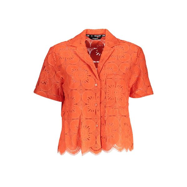 Desigual DESIGUAL ORANGE WOMEN'S SHORT SLEEVED SHIRT