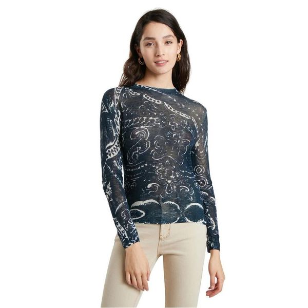 Desigual DESIGUAL WOMEN'S BLUE SWEATER
