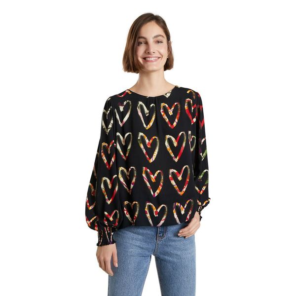 Desigual DESIGUAL WOMEN'S LONG SLEEVE T-SHIRT BLACK