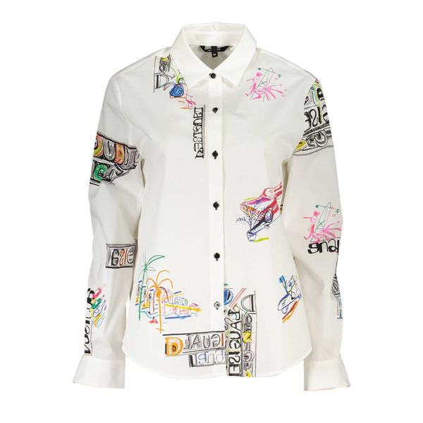 Desigual DESIGUAL WOMEN'S LONG SLEEVED SHIRT WHITE