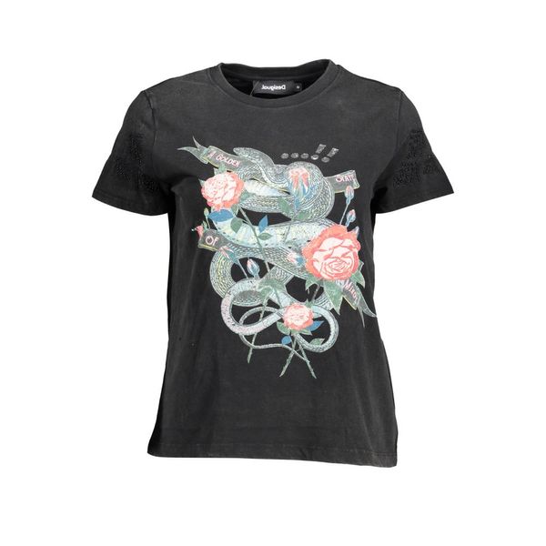 Desigual DESIGUAL WOMEN'S SHORT SLEEVE T-SHIRT BLACK