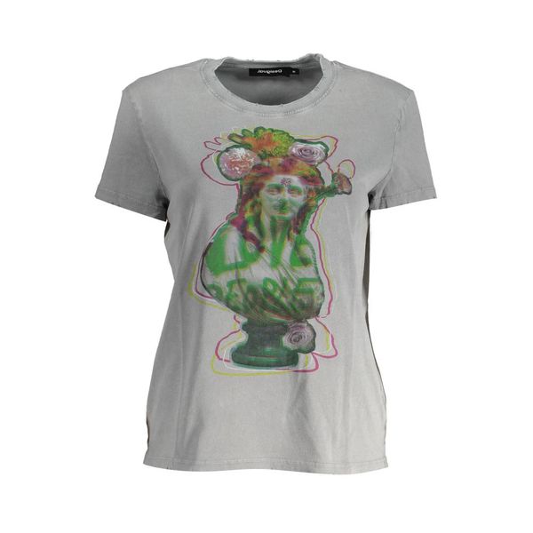 Desigual DESIGUAL WOMEN'S SHORT SLEEVE T-SHIRT GRAY