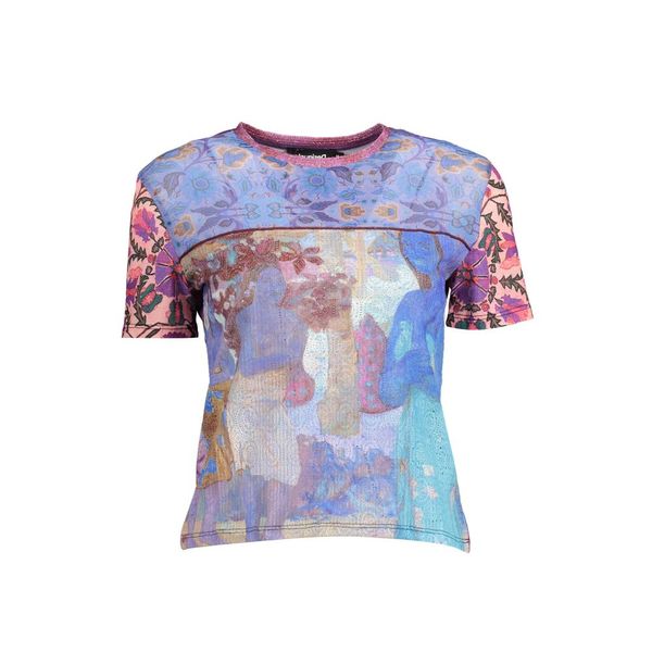 Desigual DESIGUAL WOMEN'S SHORT SLEEVE T-SHIRT LIGHT BLUE