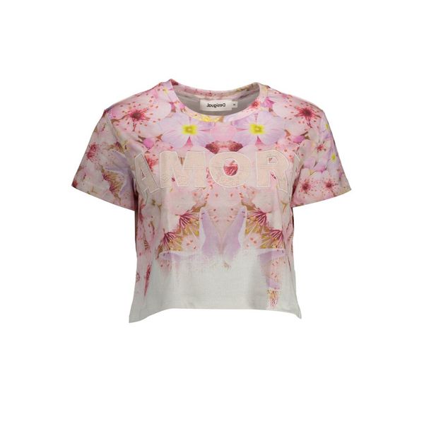 Desigual DESIGUAL WOMEN'S SHORT SLEEVE T-SHIRT PINK