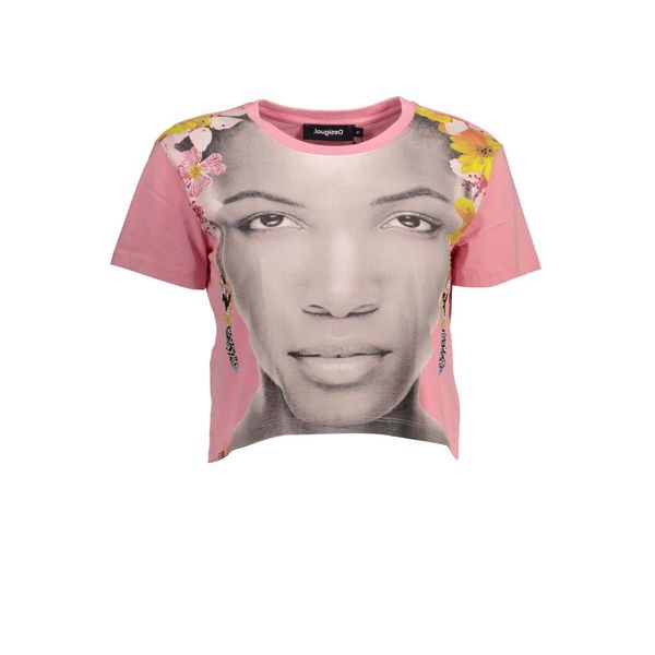 Desigual DESIGUAL WOMEN'S SHORT SLEEVE T-SHIRT PINK