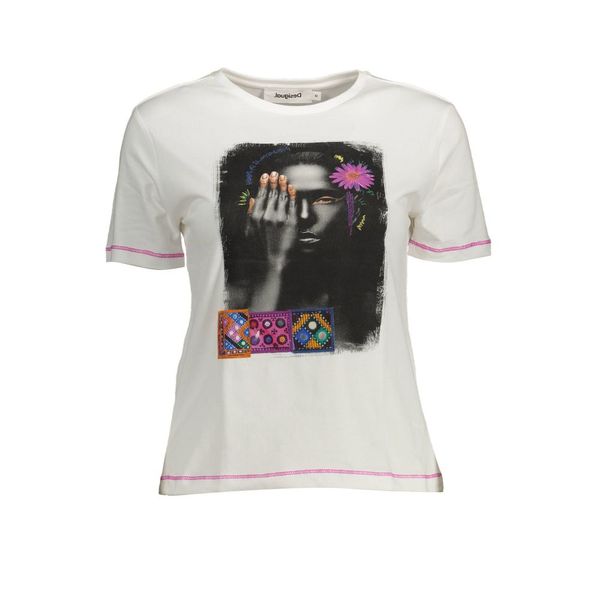 Desigual DESIGUAL WOMEN'S SHORT SLEEVE T-SHIRT WHITE