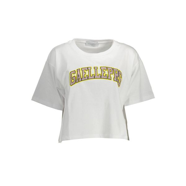 Gaëlle Paris GAELLE PARIS WOMEN'S SHORT SLEEVE T-SHIRT WHITE