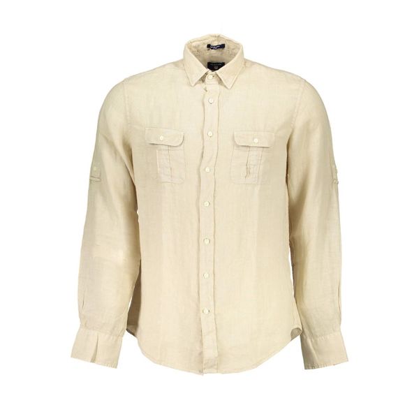 Gant GANT MEN'S BEIGE LONG SLEEVE SHIRT