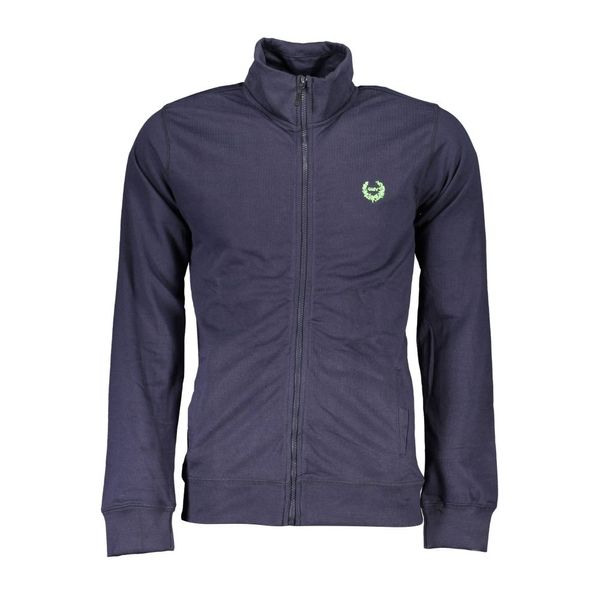 Gian Marco Venturi GIAN MARCO VENTURI MEN'S BLUE ZIPPED SWEATSHIRT