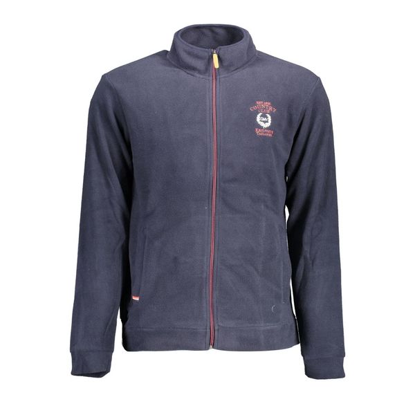 Gian Marco Venturi GIAN MARCO VENTURI MEN'S BLUE ZIPPED SWEATSHIRT